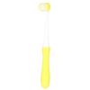 3 Sided Toothbrush Soft Matte Handle 58 Degree Inclination Practical Cleaning Tool for Infant Yellow view 4