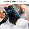 Ankle Support with Side Stabilising Pads Adjustable Sports Ankle Brace for Running, Football & Basketball, Breathable Compression Sleeve with Dual Stabiliser Wings for Sprain Protection (Black, M) view 2