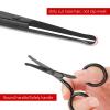 Fockety Rounded Tip Stainless Steel Nose Hair Scissors for Beard Eyebrow Trimming, Suitable for Men and Women, Black view 3