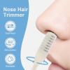 Manual Nose Hair Trimmer: 3 Piece Head Grooming Tool, 360 Degree Rotary Hair Clipper, Professional Ear Detailer | Travel Daily Care Kit Set view 3