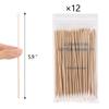 1200 Pack 6 Inch Long Wooden Cotton Swabs Extra Long Cotton Tipped Applicators for Cleaning, Beauty, Crafts and Household Use, Blue view 2