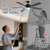 6 ft Extendable Duster Handle with 20 Pcs, Blue view 4