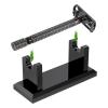 Fafeicy Acrylic Shaving Holder, Elegant Groove Design Stand for Bathroom Countertop, Organizes Shaving Tools Pens Toothbrushes in 10 X 4 X 4.5cm Compact Space-Saving Storage (Black) view 3