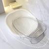 Riuulity Washboard for Clothes, Small Washboard, Portable, Thick, Easy Cleaning for Socks, Underwear, PET Material (Gray) view 3