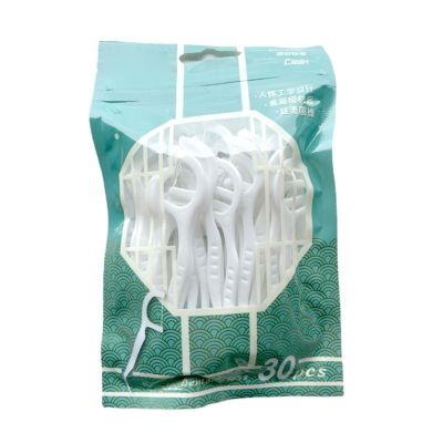 Aumotop Floss Tooth Cleaner, Portable Toothpick, Oral Hygiene, 50 Boxes, Polymer Floss, Brush for Home Use (White #-3)