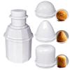 Onigiri Mould Rice Ball Mold 3-in-1 Plastic Reusable Sushi Making Kit with Round and Cone Shapes for Food Shaping Lunch Bento Home DIY - Easy to Use & Clean, White view 1