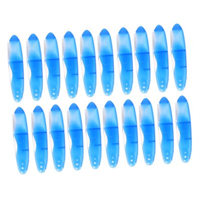 ERINGOGO 20pcs Folding Design Travel Toothbrushes Wear-Resistant Material for Camping Outdoor and Daily Oral Cleaning