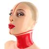 WXLPCGO Latex Hood Transparent Sexy Rubber Hood with Open Mouth Handmade Suitable Back Zipper for BDSM Fetish(Size:XL-70CM) view 1