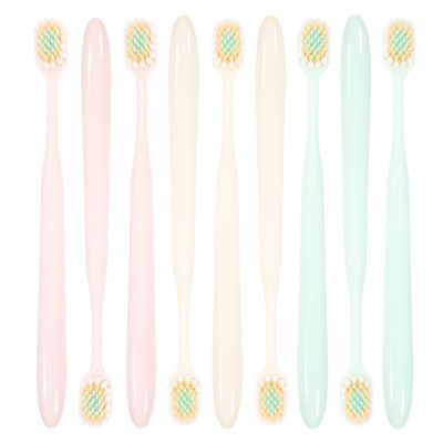 Mikinona 9pcs Soft Bristle Toothbrush Wide Head Gentle Cleaning for Adults Household Use Extra Soft Bristles Non-irritating Oral Care Brushes