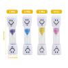 4 Pieces Tooth Brushing Sand Timer, Dental Timer for Kids, Hourglass Set for Children, Countdown, Smile and Brush for Healthy Teeth, for Family, Blue, Yellow, Purple, Red view 2