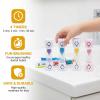 4 Pieces Tooth Brushing Sand Timer, Dental Timer for Kids, Hourglass Set for Children, Countdown, Smile and Brush for Healthy Teeth, for Family, Blue, Yellow, Purple, Red view 4