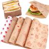 Deli Paper 50Pcs Sandwich Wrapping Paper Greaseproof Non-Stick Parchment Baking for Bread Pizza view 2