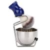 Beard Shaving Brush Bowl Stand Set, 3PCS Stainless Steel Beard Shaving Kit, Non Slip Bowl with Large Capacity, Food Grade 304 Stainless Steel, for Men's Grooming and Shavin view 2