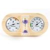 FACAIIO Pine Wood Sauna Thermohygrometer with Hourglass Timer, Temperature & Humidity Monitor 20-120C 0-100% RH, Wall-Mounted view 1
