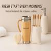 RARECOUNT Bamboo Coffee Tumbler Gift Set Eco-Friendly Reusable Tumbler + Natural Loofah + Bamboo Toothbrush | Sustainable Lifestyle & Wellness Gift view 4