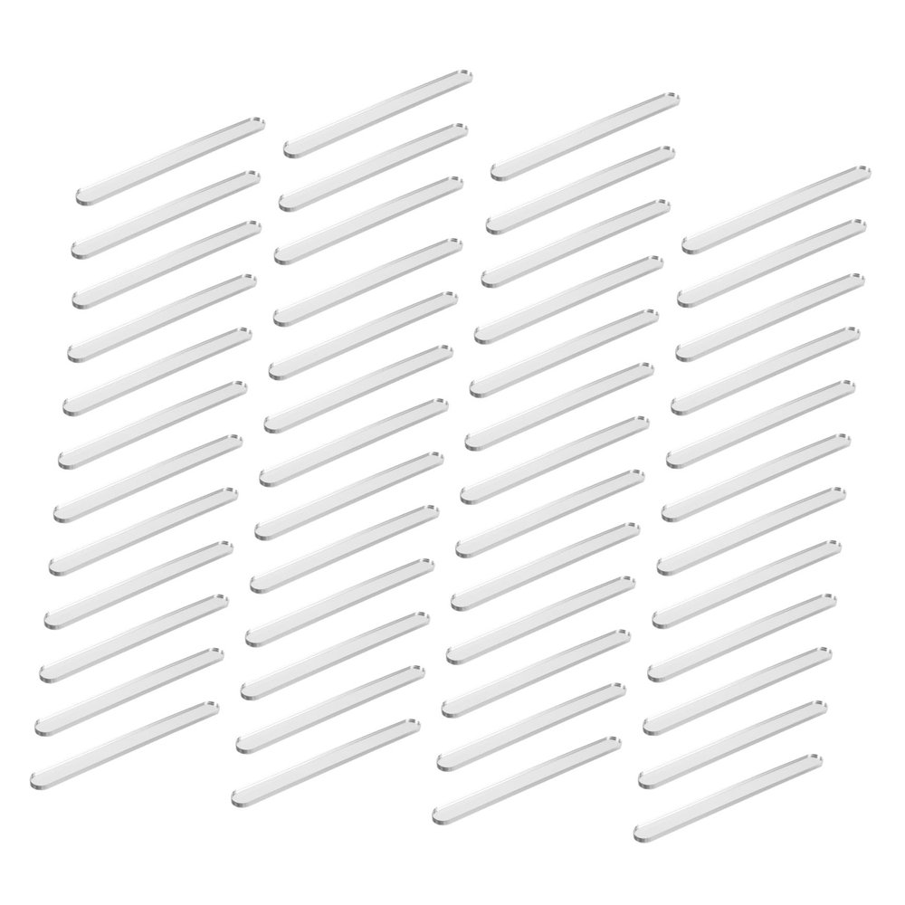 GARVALON 50 Pcs DIY Ice Cream Sticks for Children Reusable Acrylic Craft Sticks with Rounded Edges Multi-Functional for DIY Ice Cream and Handicrafts Making