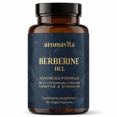 Aromavita Berberine 97% HCl with Chromium & Choline, 60 Capsules