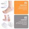 VALICLUD 2 Pairs U-Shaped Heel Cushions Shoe Insert Foot Pads with Shock-Absorb and Support Features for Men and Women Suitable for High Heels and Boots view 4