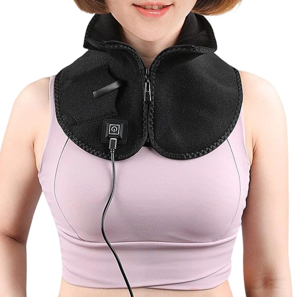 Jixcderm Neck Shoulder Heating Pad,3-Level Cold Winter Warmer - USB Heating Pad for Neck Shoulder - for Students Women Men Teens Adults Commuting Cycling Camping