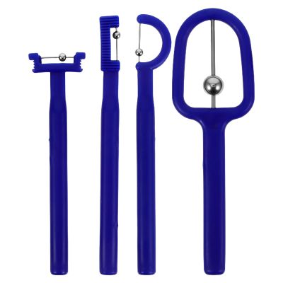 Baluue 4pcs Tongue Exerciser Set for and Adults, Blue U-Shaped Oral Muscle Trainer, Tongue Tip Exercise and Thrust Corrector, Speech Therapy Tool for Oral Muscle Rehabilitation