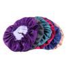 Didiseaon Sleeping Hat Adjustable Elastic Satin Double-layer Purple for Women Frizz Free Night Sleeping Cap Keeps Hair in Place view 1