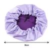 Didiseaon Sleeping Hat Adjustable Elastic Satin Double-layer Purple for Women Frizz Free Night Sleeping Cap Keeps Hair in Place view 2