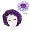 Didiseaon Sleeping Hat Adjustable Elastic Satin Double-layer Purple for Women Frizz Free Night Sleeping Cap Keeps Hair in Place view 3