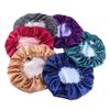 Didiseaon Sleeping Hat Adjustable Elastic Satin Double-layer Purple for Women Frizz Free Night Sleeping Cap Keeps Hair in Place view 4