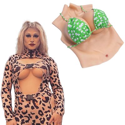 Silicone Breasts Fake Breast Artificial Breasts Realistic Breastplates B-H Cup for Crossdresser Cosplay Drag Queen