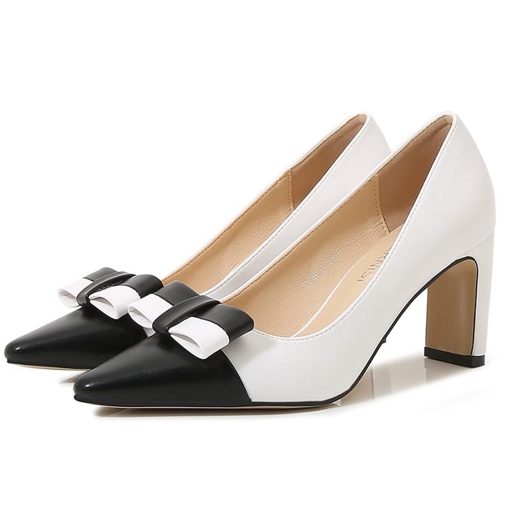 TVAFEDS High Heels Women Party Office Design Large Size Casual Sexy Brand Shoes(White,7)