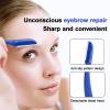 3-Pack Blue Eyebrow Shapers by Mennyback Design for Flawless Brows & Smooth Facial SkinEyebrow Razor Straight Razor&Beard Razor for Daily use or Traveling view 3