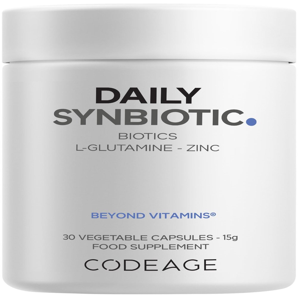 Codeage Daily Synbiotic, Lactobacillus, L-Glutamine, Shelf Stable, 30 Cap