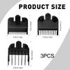 3Pcs Clipper Guards for Most Wahl Clippers and Babyliss FX870, 3 Sizes Clipper Guides Replacement (1/16, 1/8", 3/16"), Professional Hair Clipper Guide Combs & Beard Trimmer Guards view 2