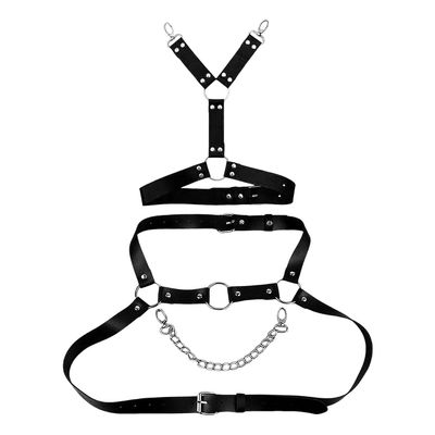 1 Piece Of Punk Style Leg Ring And 1 Strap, Trendy Dress-Up Accessories, Role-Playing Costumes, Suitable For Parties And Performances.