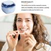 Denture Cleaning Case - Double-Layer False Teeth Container Travel, Leak-Proof Retainer Container for Cleaning, Denture Bath Cup Mouth Guard Case with Lid and Double Side Handles for Home Offices Car view 2