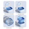Denture Cleaning Case - Double-Layer False Teeth Container Travel, Leak-Proof Retainer Container for Cleaning, Denture Bath Cup Mouth Guard Case with Lid and Double Side Handles for Home Offices Car view 4