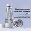 2PCS Professional Scalp Massage Dispenser Bottle with Roller Ball, Controlled 1ml Liquid Application, 3.2cm Diameter, 9cm Height, Clear and White (10ml) view 3