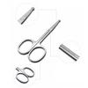 Professional Facial Hair Scissors Solid Stainless Steel Scissors Round Safety for Eyebrows Eyelashes Nose Hair Ear Mustache Trimming view 4