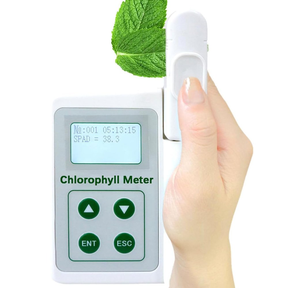 GmhXylophyte Handheld Chlorophyll Meter, Portable Leaf Greenness Tester/Analyzer (0.0100 Spad), Rechargeable Plant Chlorophyll Meter, For Farming, Gardening