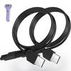 2 Pack USB Charging Cable for Remington Electric Shaver Model WDF5030A, WDF4816NA, WDF4821US, WDF4825 Only Womens Electric Shaver & Trimmer Replacement Charger Cord, Black
