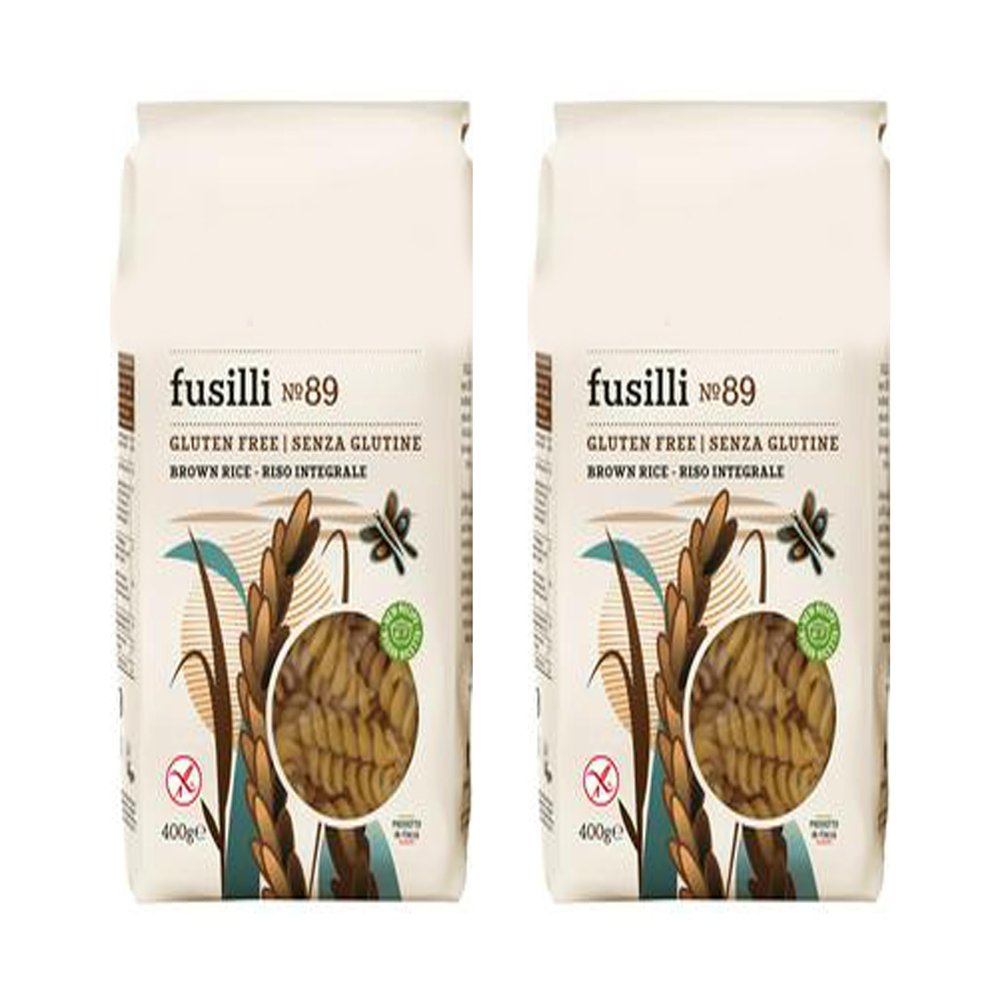 Fusilli Brown Rice Pasta, Gluten Free, Vegan, 400g,Pack Of 2