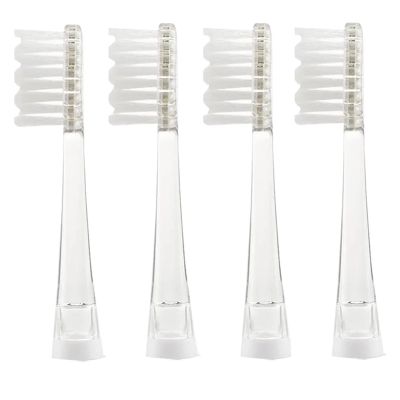 4 Pcs/Pack Replacement Brush Heads for SG-906/915,SG-612/623/628/621/677,C5/C6/C8/C9,EK6/EK7/EK2 Electric Toothbrush Head(4 Pcs Transparent)