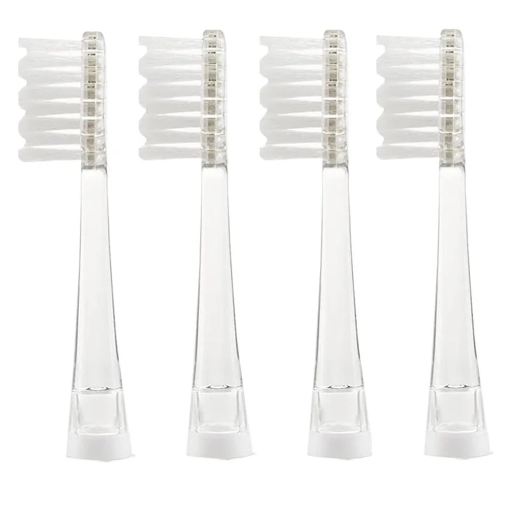 4 Pcs/Pack Replacement Brush Heads for SG-906/915,SG-612/623/628/621/677,C5/C6/C8/C9,EK6/EK7/EK2 Electric Toothbrush Head(4 Pcs Transparent)