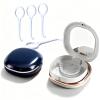 2 Pack Retainer Case with Mirror & 4 Aligner Removal Tools, Portable Denture Box Container for Invisalign Aligners, Essential Dental Care Kit for Night Guards, Invisalign, Braces (Blue+White) view 1