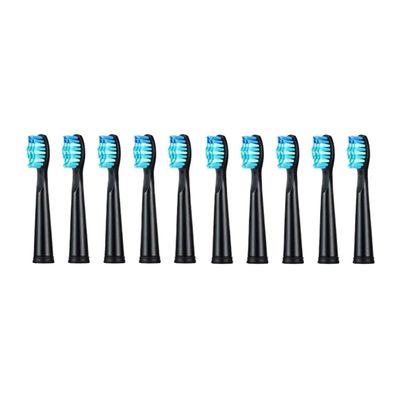 5-10Pcs Replacement Brush Heads Compatible for Fairywill Electric Toothbrush FW/SG 507/508/515/551/917/959/908 Dupont Bristle Brush(10pcs Black)