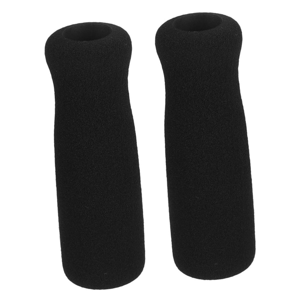 HOLIDYOYO Hand Grips Comfortable 2pcs Sponge for Crutches and Non-slip , Fatigue Relief Cushion Handle Wraps , Black Grip Pads Walking Canes for Elderly Mobility Aids
