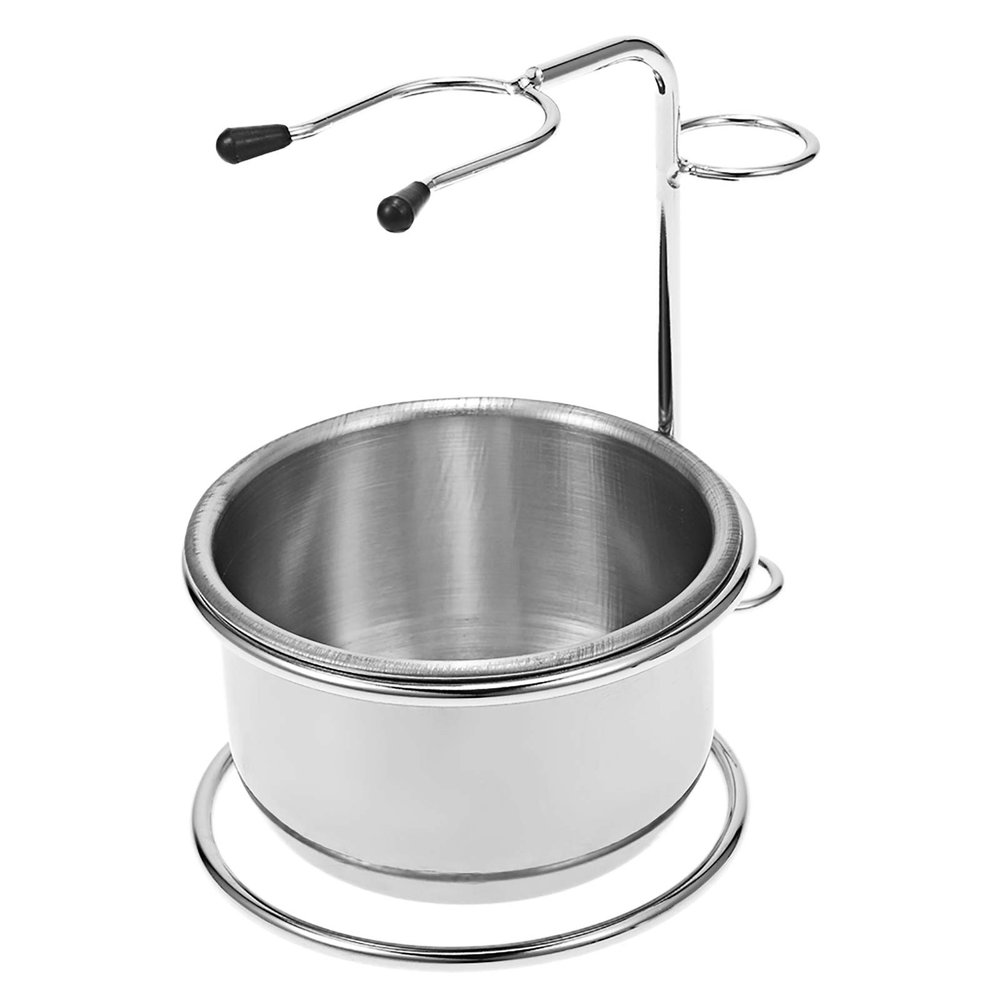 ERYUE Shaving Kit Durable Stainless Steel Set for Men's Dry or Wet Shaving, Compact Cup & Holder for Home & Travel