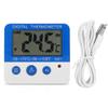 ABS Indoor Outdoor Large LCD Display Mini Alarm Thermometer Livestock Farm Electronic Temperature Meter with Sensor Cable for Refrigerator Freezer Wine Cabinet view 1