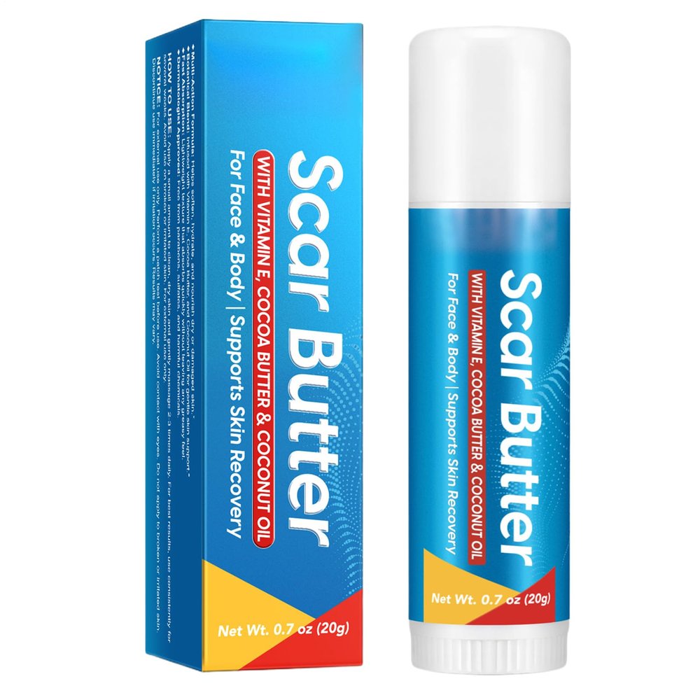 Scar Repair Stick, Butter Blend, 20g, Burn Cream, Scar Tissue Removal Skin Cream, Lightweight Hydration, Or Men Women Body Hand Leg Knee Neck Burn Pimple