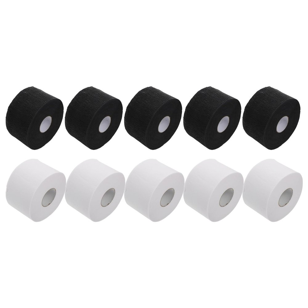 Anneome Disposable Neck Strips Widening Design 10 Rolls for Hair Salons Water-resistant Paper Neck Bands Random Color for Professional Hairdressing